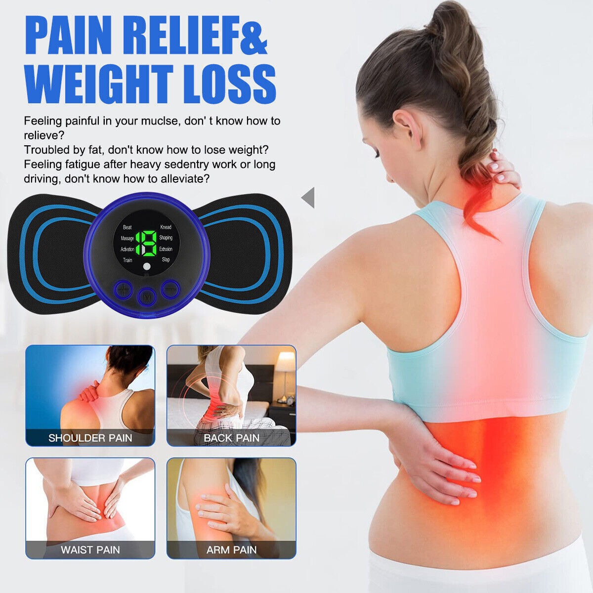 Mini EMS Massager – Instant Muscle Pain Relief