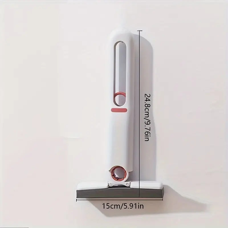 Squeegee with measurements on a white background