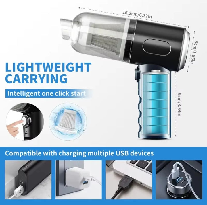3-in-1 Wireless Vacuum Cleaner | Strong Suction, Blower & Air Pump