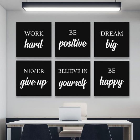 6 Motivational Wall Frames – Sticky Tiles