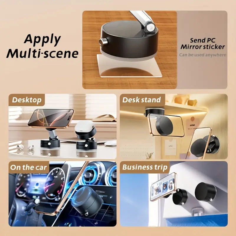 Strong Magnetic 360° Phone Mount – Multi-Purpose Car & Desk Holder