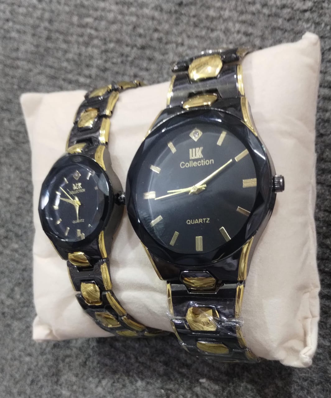Luxury Couple Watch Set - His & Hers Dual-Tone Quartz Watches