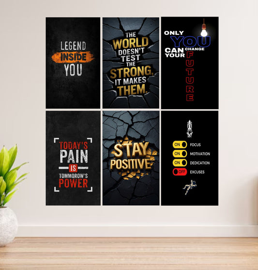 6 Motivational Wall Frames – Sticky Tiles