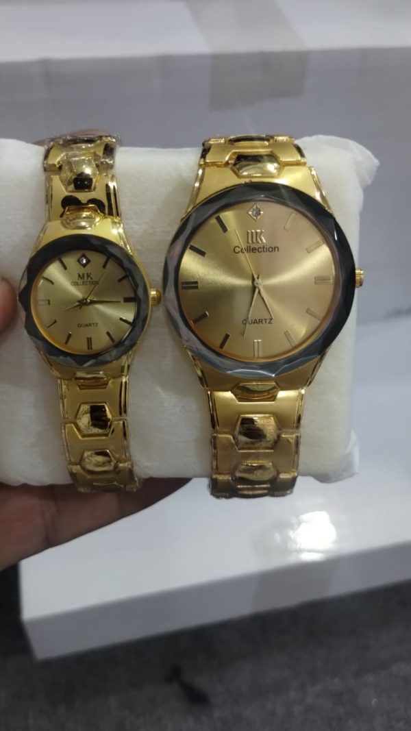 Luxury Couple Watch Set - His & Hers Dual-Tone Quartz Watches
