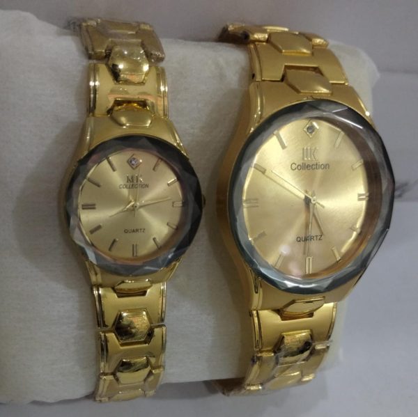 Luxury Couple Watch Set - His & Hers Dual-Tone Quartz Watches