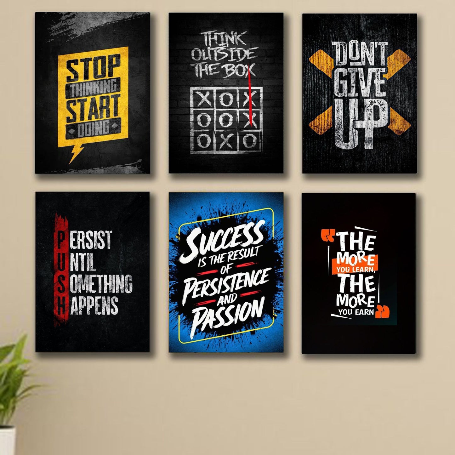 6 Motivational Wall Frames – Sticky Tiles